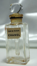 chanel CUIR DE RUSSIE 1/3 oz CRYSTAL parfum extrait LONG DAUBER BOTTLE antique picture