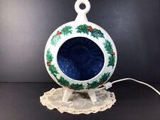 Vintage Lighted Ceramic Mold Large Diorama Christmas Ornament 12”~RARE NICE picture