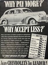 1941 Original Vintage Chevrolet Chevy Car Coupe Automobile Truck Auto AD picture