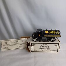 Shell 1935 Mack Tanker Bank With Box And Paper Ertl Hermann Mkg Serial 12914  picture