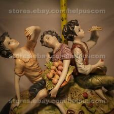 Capodimonte Three Brothers Youth Kids Porcelain Figurine READ DESCRIPTION picture