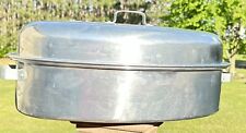 Vintage Comet Aluminum Roaster Oval 18.5” x 11” Vented Lid Made in USA picture