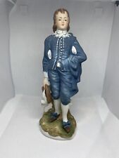 Vintage Lefton Blue Boy Ceramic Statue KW387 Limited Edition 8