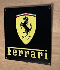 Ferrari Black  Racing Reproduction Motor Oil Gas Garage Sign picture