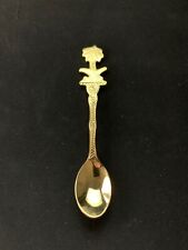 Antique Vintage Gold Plated Spoon Saudi Arabia Middle Eastern Palm Tree picture