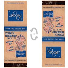 Vintage Matchbook Cover Kroger Supermarket Pink Elephant 1950s top value stamps picture