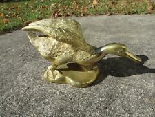 VTG Brass DUCK Wings Ready to Fly Textured Figurine Paperweight 5