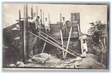 Workers Postcard RPPC Photo Family House Occupational c1910's Unposted Antique picture