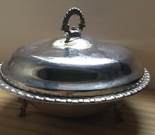 VTG 1970s Rodgers Bro Silver Plated footed Casserole Serving bowl / Dish w/ lid picture