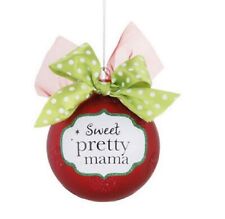 Demdaco Sweet Pretty Momma Ornament Decorated Glass Ball  picture