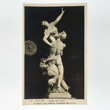 Giambologna Rape of Sabina Sculpture RPPC Postcard 1920s Florence Italy C3259 picture