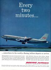 1961 Boeing Jetliners Long Range 707 Every Two Minutes Magazine Ad Plane Color picture