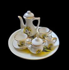 Vintage Ranger Miniature Yellow Flower Porcelain Collectible Tea Set  picture