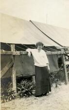 NB123 Vtg Photo WOMAN AT ROCKAWAY NY c Early 1900's picture