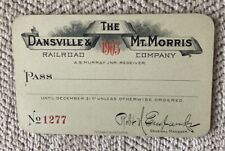 Dansville & Mt. Morris Railroad 1903 Unissued Pass #1277 picture