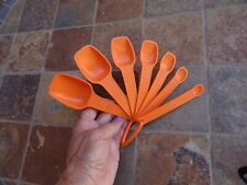 Vintage Tupperware Measuring Spoons Set of 7 #  1266-1272 Orange TSP - TBSP picture
