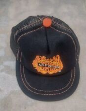 Vintage Harley Davidson Paw Pals Plush Hat Made In USA X-Small Snapback Biker picture