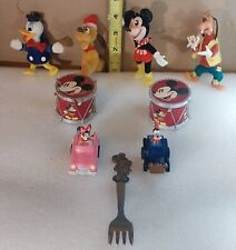 VINTAGE FLOCKED DISNEY ORNAMENTS GOOFY DONALD DUCK MICKEY MOUSE & More  picture