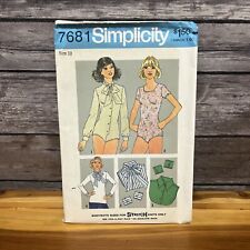 Simplicity 7681 Vintage 1976 Bodysuits Dickies & Cuffs Sewing Pattern UCFF Sz 10 picture
