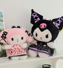 Cute My Melody Kuromi Cotton Doll W/Clothes Bed Sofa Throw Pillow Ornament Gifts picture