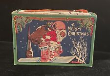 Vintage Christmas and New Year Cardboard Candy Box. 1920. Excellent condition. picture