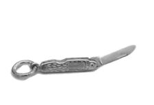 Miniature Pocket Knife Pendant Charm .925 Sterling silver picture