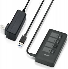ELECOM USB3.0 Hub 4 port with AC adapter and magnet Self / bus compatible black picture