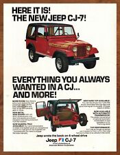 1985 Jeep CJ-7 Vintage Print Ad/Poster Retro Car Truck Man Cave Bar Art Décor  picture
