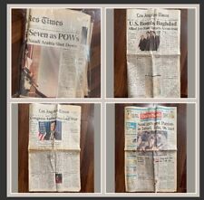 Iraq 1991 Vintage Lot Of 7 1991 Gulf War Newspapers picture