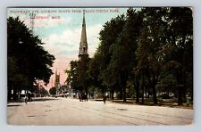 Detroit MI- Michigan, Woodward Avenue, Advertisement, Vintage c1909 Postcard picture