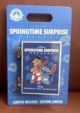 2024 Walt Disney World RunDisney Springtime Surprise Logo Pin Book Stitch Tinker picture