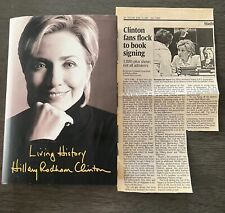 Hillary Rodham Clinton-Living History signed by Hillary in person.  9 June 2003 picture