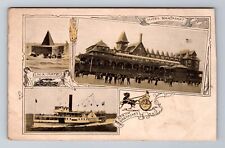 Nantasket MA-Massachusetts, Beach Hotel, Steamer, Advertising, Vintage Postcard picture