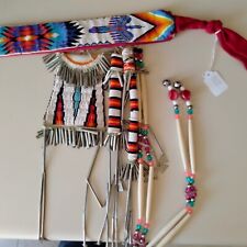 Fabulous Vintage Native American beaded Dance Belt w/medicine Bag picture