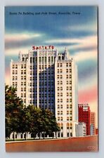 Amarillo TX-Texas, Santa Fe Building And Polk Street Advertise Vintage Postcard picture