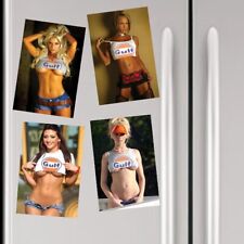 Gulf Oil Petroleum Company Mini Poster Set of Ad Signs Sexy Photo Fridge Magnets picture