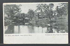 UDB Postcard  View Of Old Mill And Brook Lake Auburn Maine Unposted picture