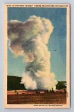 WY-Wyoming, Old Faithful Geyser, Yellowstone, Vintage c1956 Souvenir Postcard picture
