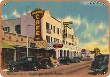 Metal Sign - Florida Postcard - Washington Hotel- Palmetto Cafe, Titusville, Fl picture
