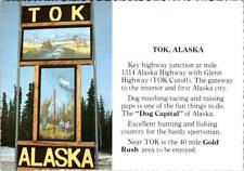 Tok, AK Alaska   ROADSIDE SIGN~Snow Gauge/Children/Bears GLENN HWY  4X6 Postcard picture