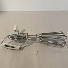 Vintage Robinson Stainless Steel Hand Crank Mixer Beater picture
