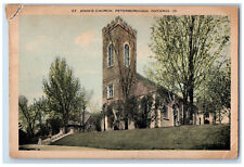 1937 St. John's Church Peterborough Ontario Canada Antique Posted Postcard picture