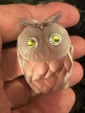 Swarovski Crystal “Woodland Friends” Collection - Large Chubby Owl Figurine MINT picture