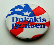 1988 Dukakis Bentsen for President Election Campiagn Button Pin Nice 1.5 inch picture