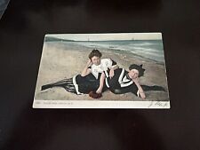 Beach Bathing Beauties Postcard Black & White Outfits Undivided Back picture