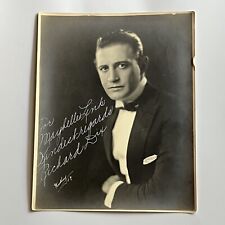 Antique B&W Press Photograph Man ID Silent Film Actor Richard Dix Autograph picture