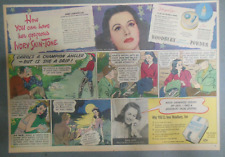 Woodbury Soap Ad: Austrian Actress Hedy Lamar  from 1943 Size: 11  x 15 inches picture