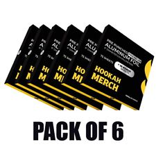 6 Pack Premium Aluminum Hookah Foil Pre Cut Pre Punch 6