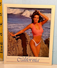 1990 Gold Coast Collection Pinup Cheesecake Postcard: California Yellow Bikini picture