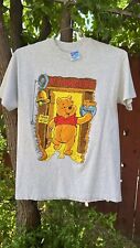 Vintage 80s 90s Winnie The Pooh Shirt Disney Single Stitch Hanes Beefy T Gray picture